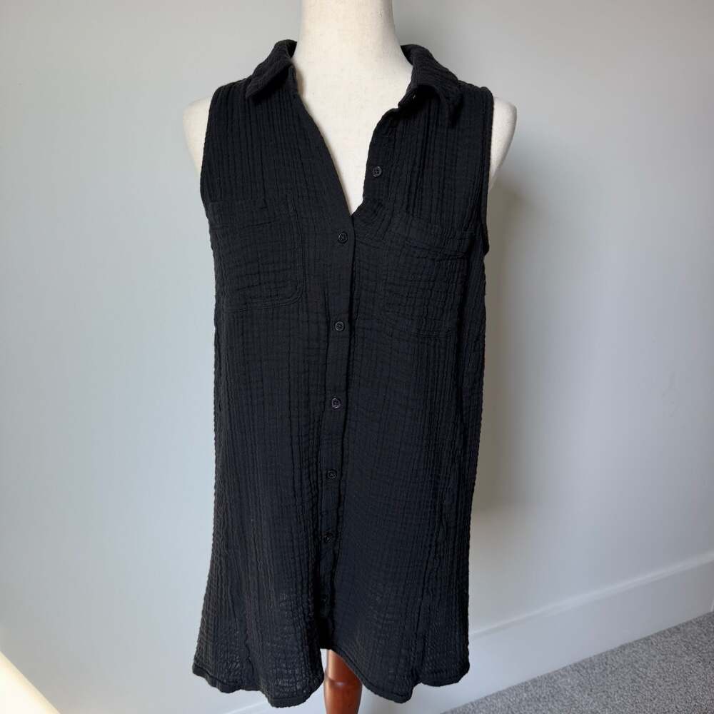 Z Supply New Light Gauze Sleeveless Shirt Mini Dress